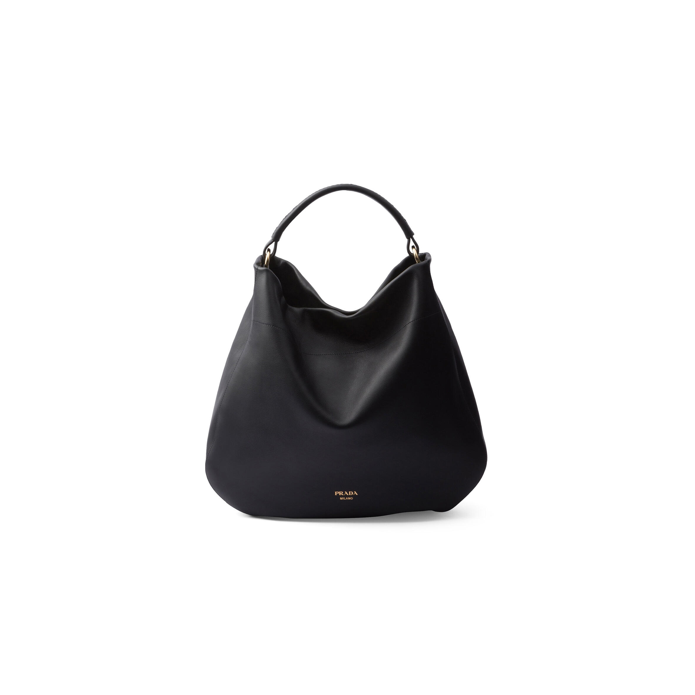 PRADA LARGE LEATHER SHOULDER BAG 1BC219 (45.5*43*11cm)
